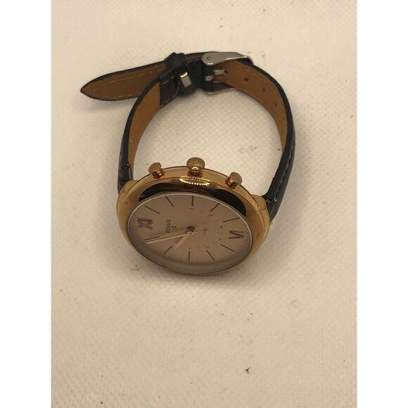 Fossil Q FTW5022 Women's Black Leather Analog Dial Hybrid Smart Watch HK230 - Picture 7 of 9